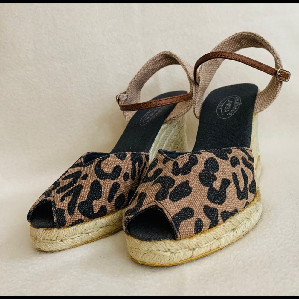 Espadrille Wedges In Leopard Print Canvas - image 3